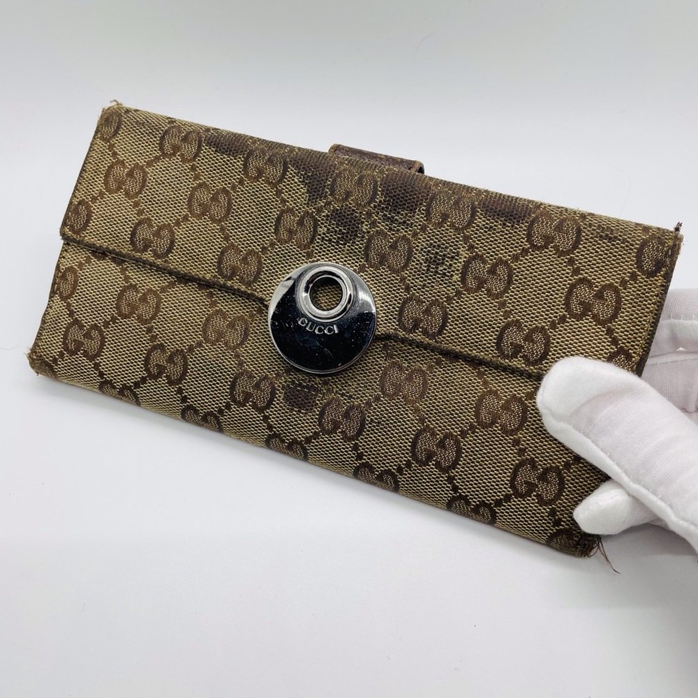 Gucci long monogram wallet